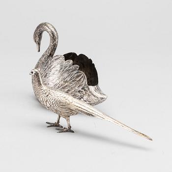 FÅGLAR, 2 st, silver.