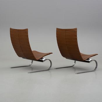 POUL KJAERHOLM, "PK-20", Fritz Hansen, Danmark 1988. Fåtöljer, ett par.