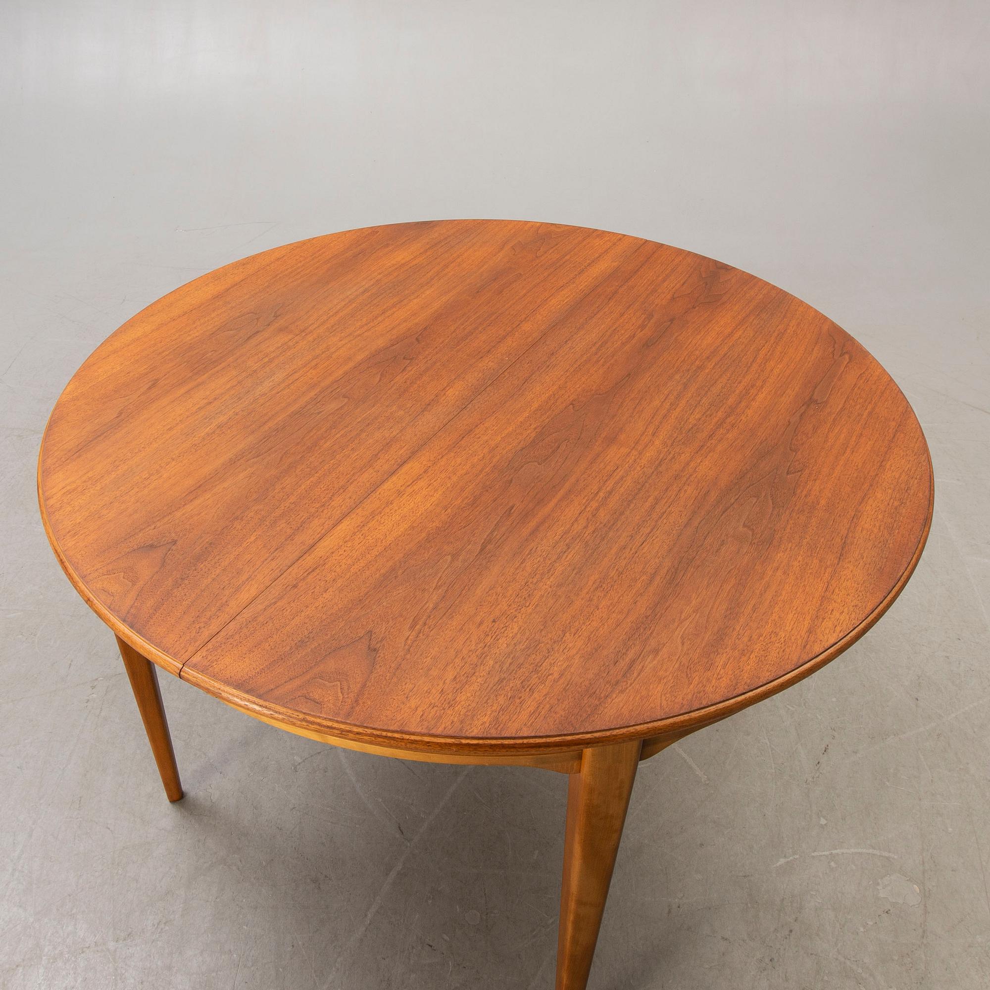 A 1960s Svante Skogh walnut dining table.