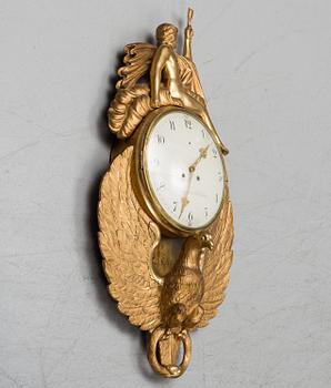 A Swedish empire style wall clock, Robert Engström, Stockholm, 20th century.