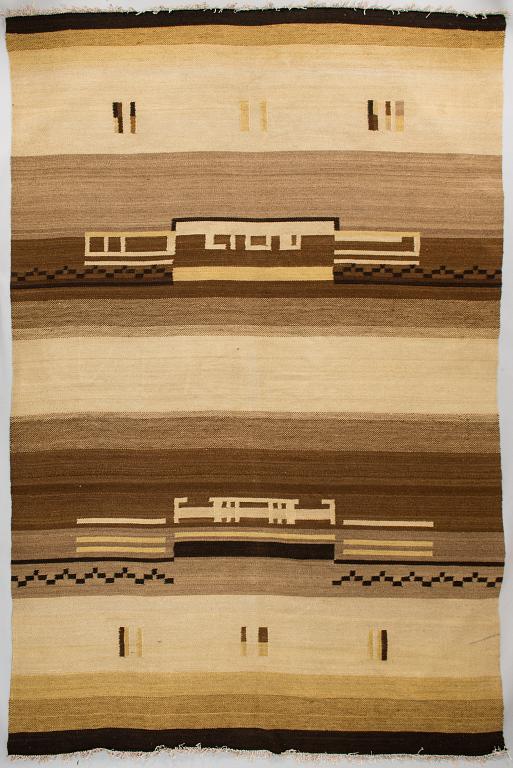 Margareta Ahlstedt-Willandt, A 1930s Finnish flat weave carpet for The Friends of Finnish Handicraft. Circa 320x230 cm.