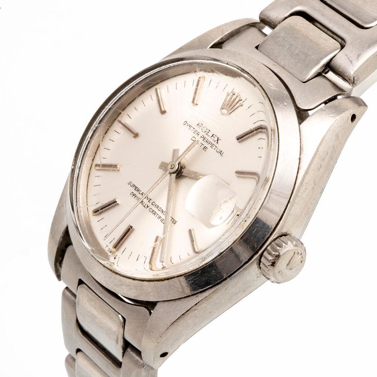 Rolex, Oyster Perpetual, Date, Chronometer, armbandsur, 34,5 mm.