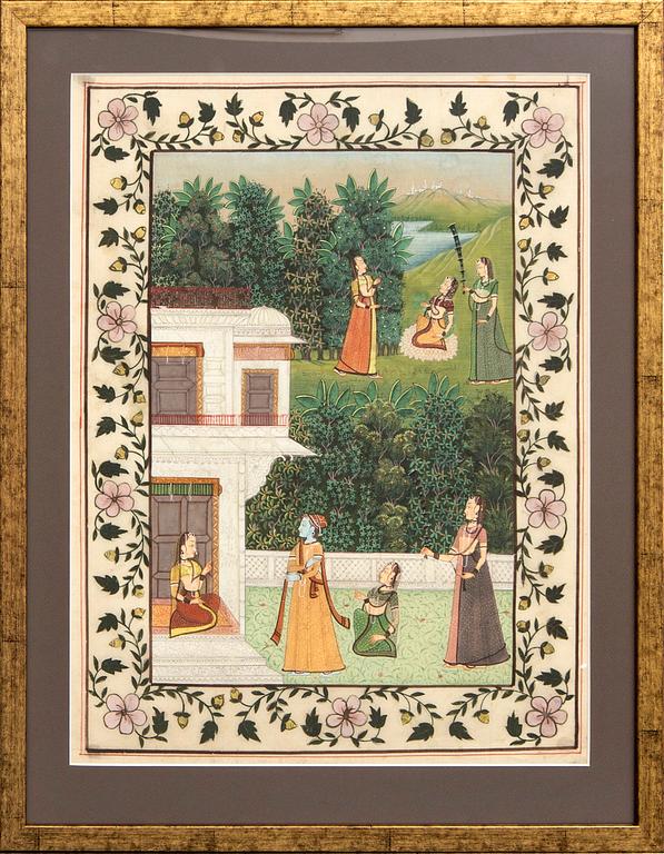 Unknown artist India first half of the 20th century gouaches 2 pcs.