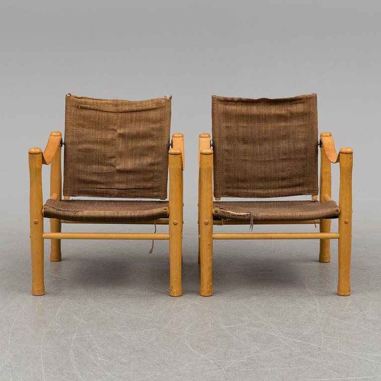 ELIAS SVEDBERG, fåtöljer, ett par, "Safari", Nordiska Kompaniet, 1940/50-tal.