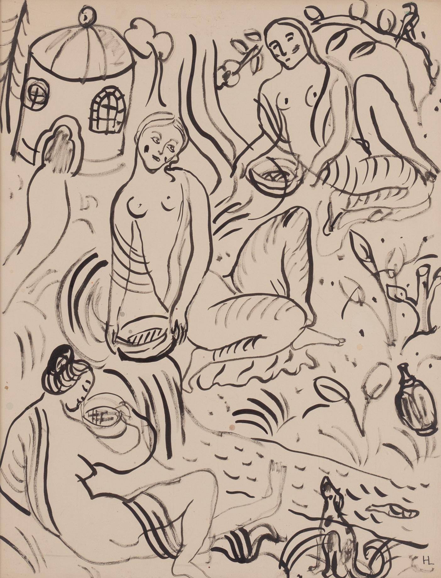 Hilding Linnqvist, Vid lusthuset.