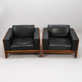 TOBIA SCARPA, FÅTÖLJER, ett par, "Bastiono", Haimi 1960-talets slut.