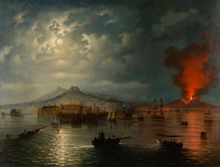 Ivan Konstantinovitch Aivazovski His School, IVAN KONSTANTINOVITCH AIVAZOVSKI, HIS SCHOOL, VESUVIO AND GULF OF NAPLES.