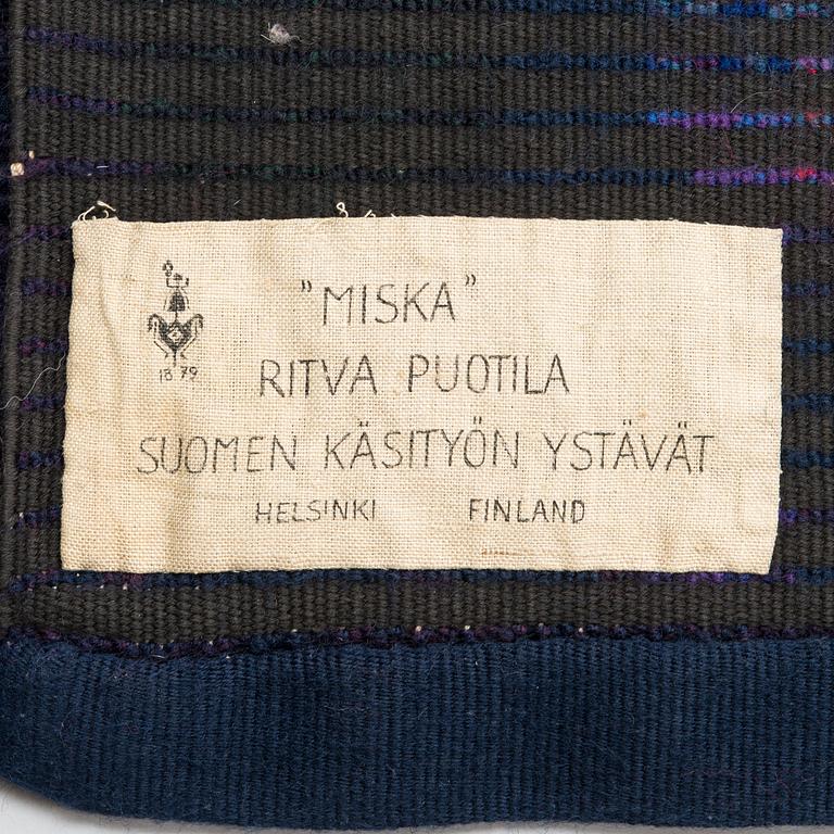 RITVA PUOTILA, rya, för Finska handarbetets vänner. Ca 210x116 cm.