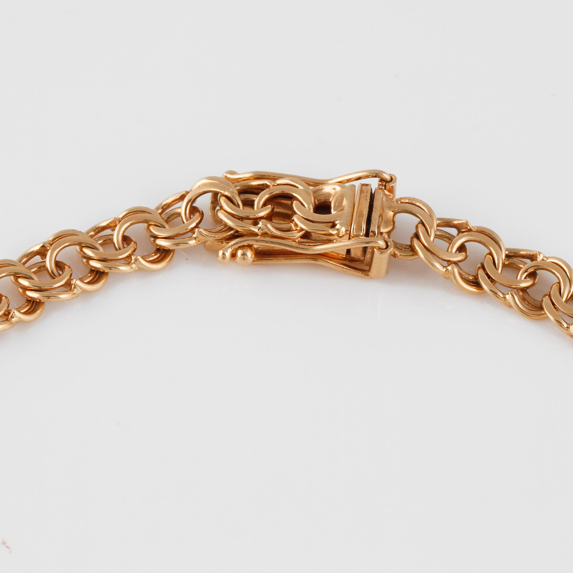 ARMLÄNK, 18K guld, Segir, Köping, 1951. Vikt 7,0 gram.