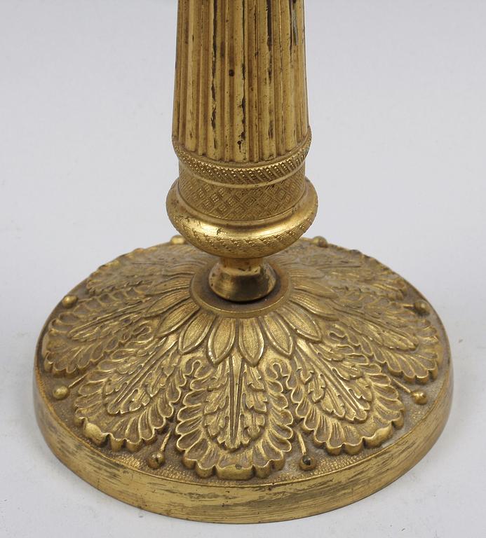 LJUSSTAKE. Empire-stil, 1800-tal.