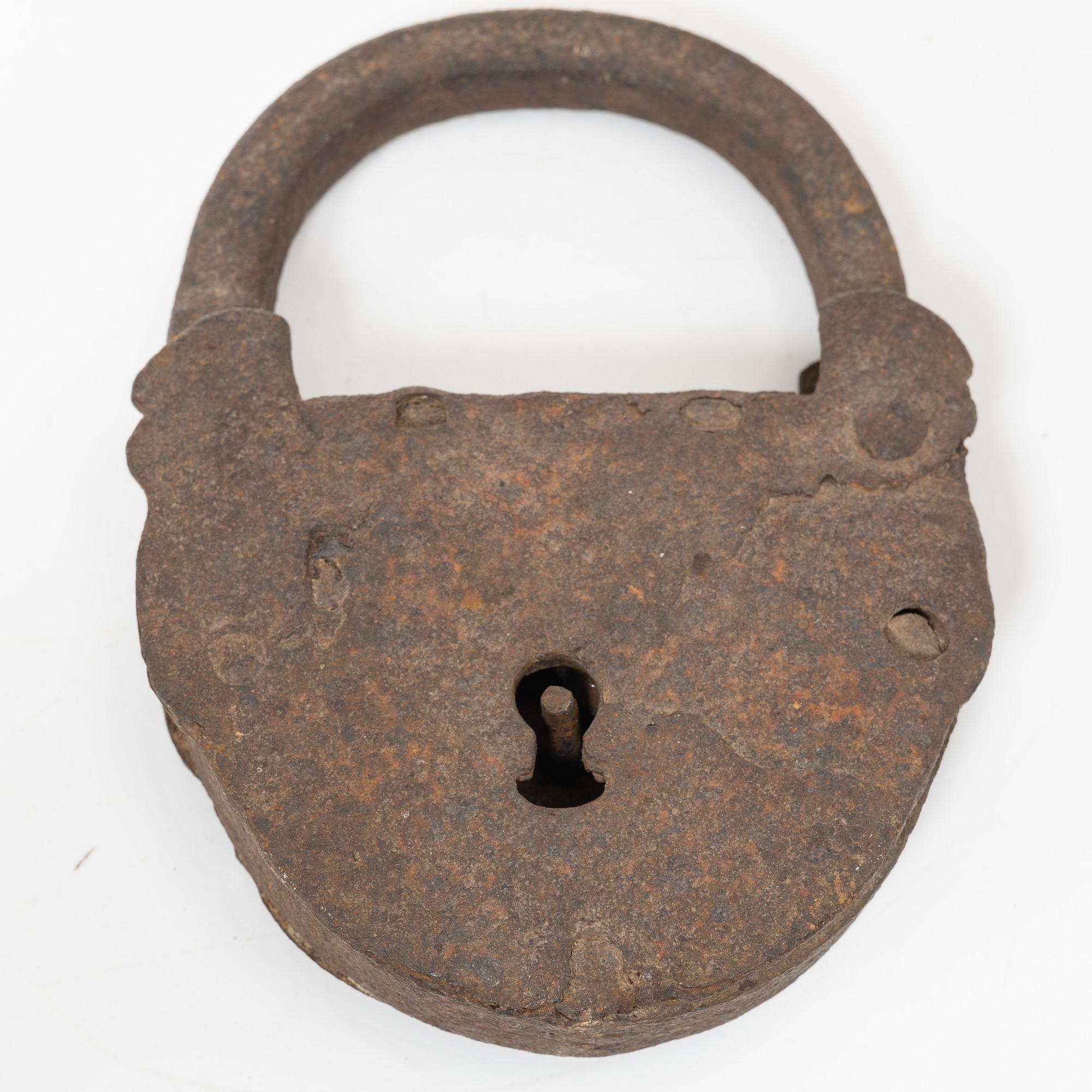 Two 18th century wrought iron locks.