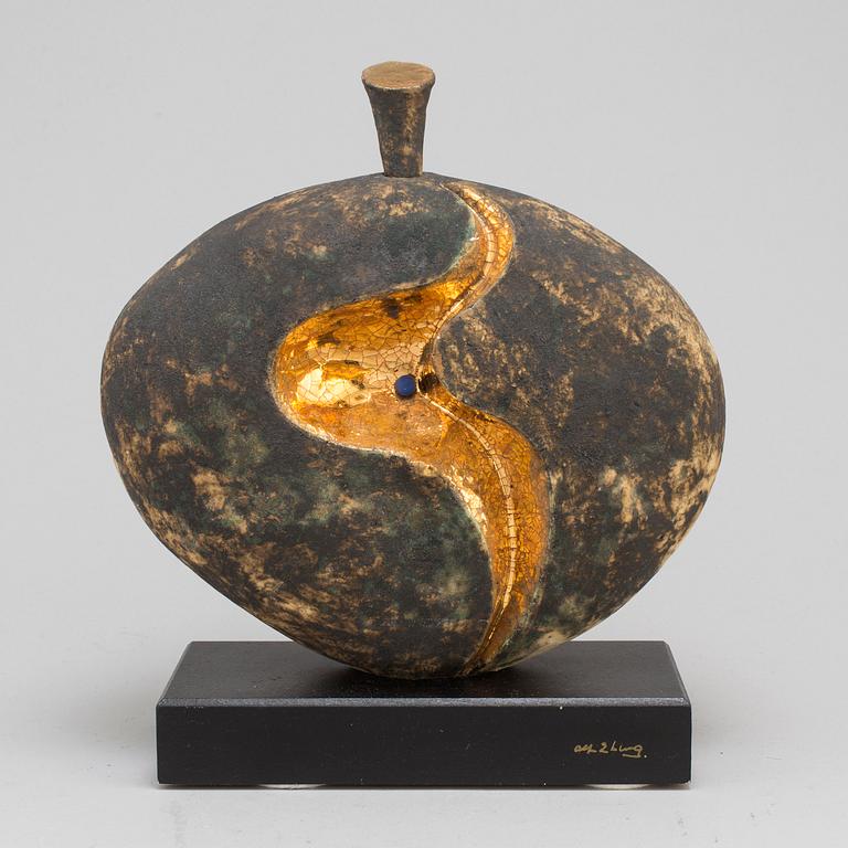 ALF EKBERG, sculpture, stoneware, signed.