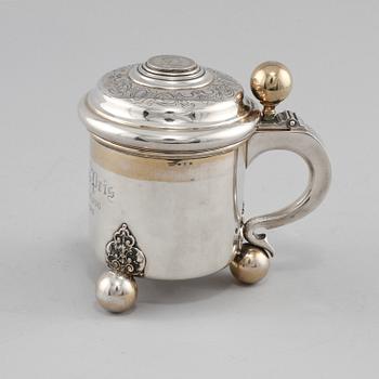 STOP, silver, barockstil, C.G. Hallbergs Guldsmeds AB, Stockholm 1905. Vikt 457 g.