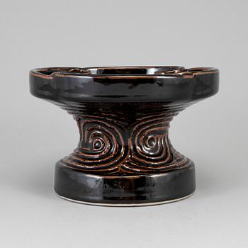 BRITT-LOUISE SUNDELL, BRITT-LOUISE SUNDELL, a stoneware candlestick, Gustavsberg studio.