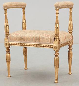 A late Gustavian stool circa 1800 by E. Ståhl.