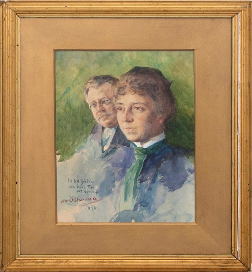 Allan Österlind, Porträtt, A.U. Bååth med hans fru, 1898.