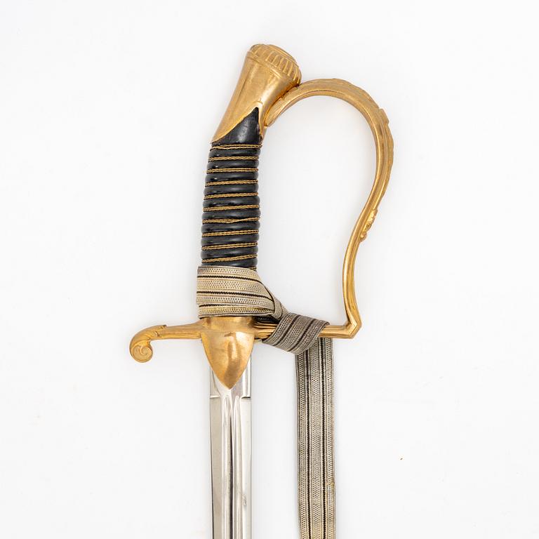 Sabel svensk, m/1889 för artilleriofficer.