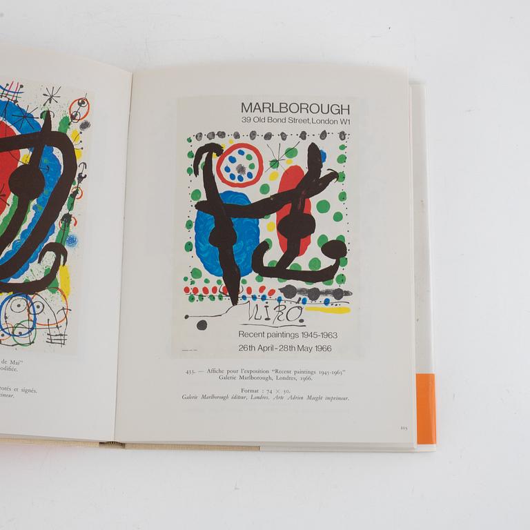 Böcker, 3 st, "Miró Lithographe" Maeght Editeur, III., V. & VI, Paris, Frankrike, 1964-81.