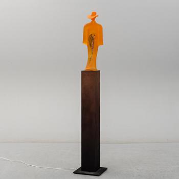 KJELL ENGMAN, skulptur, "its Rock", glas, Kosta Boda, unik.