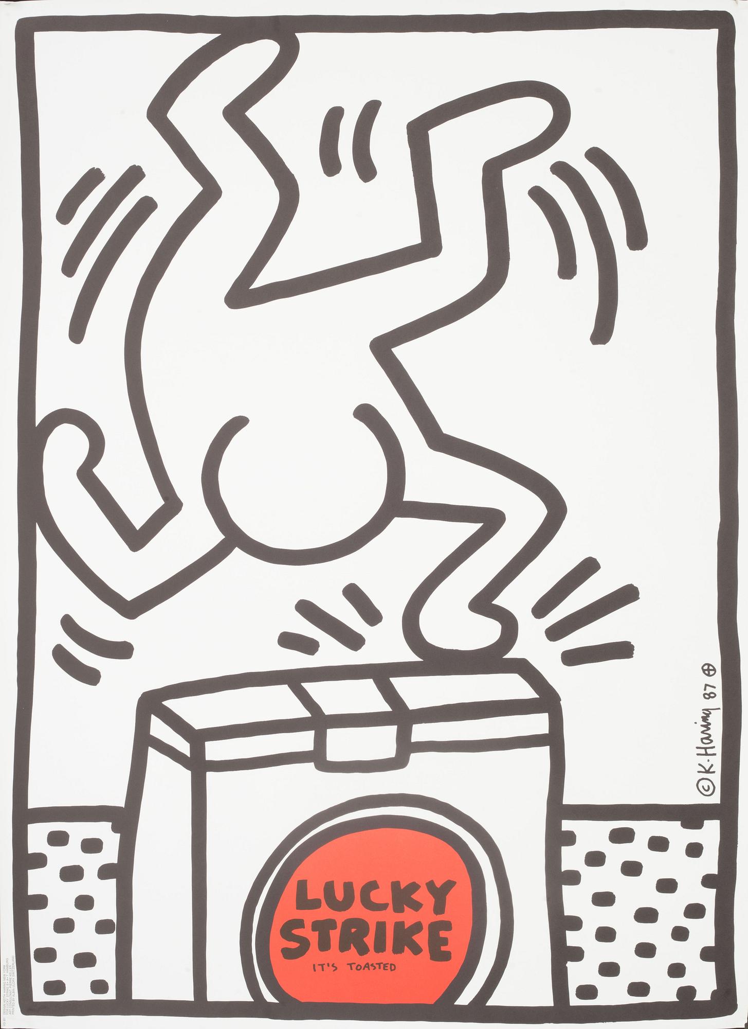 KEITH HARING, efter, "Lucky Strike", tryckt av Albin Uldry Switzerland, signerad och daterad i trycket -87.