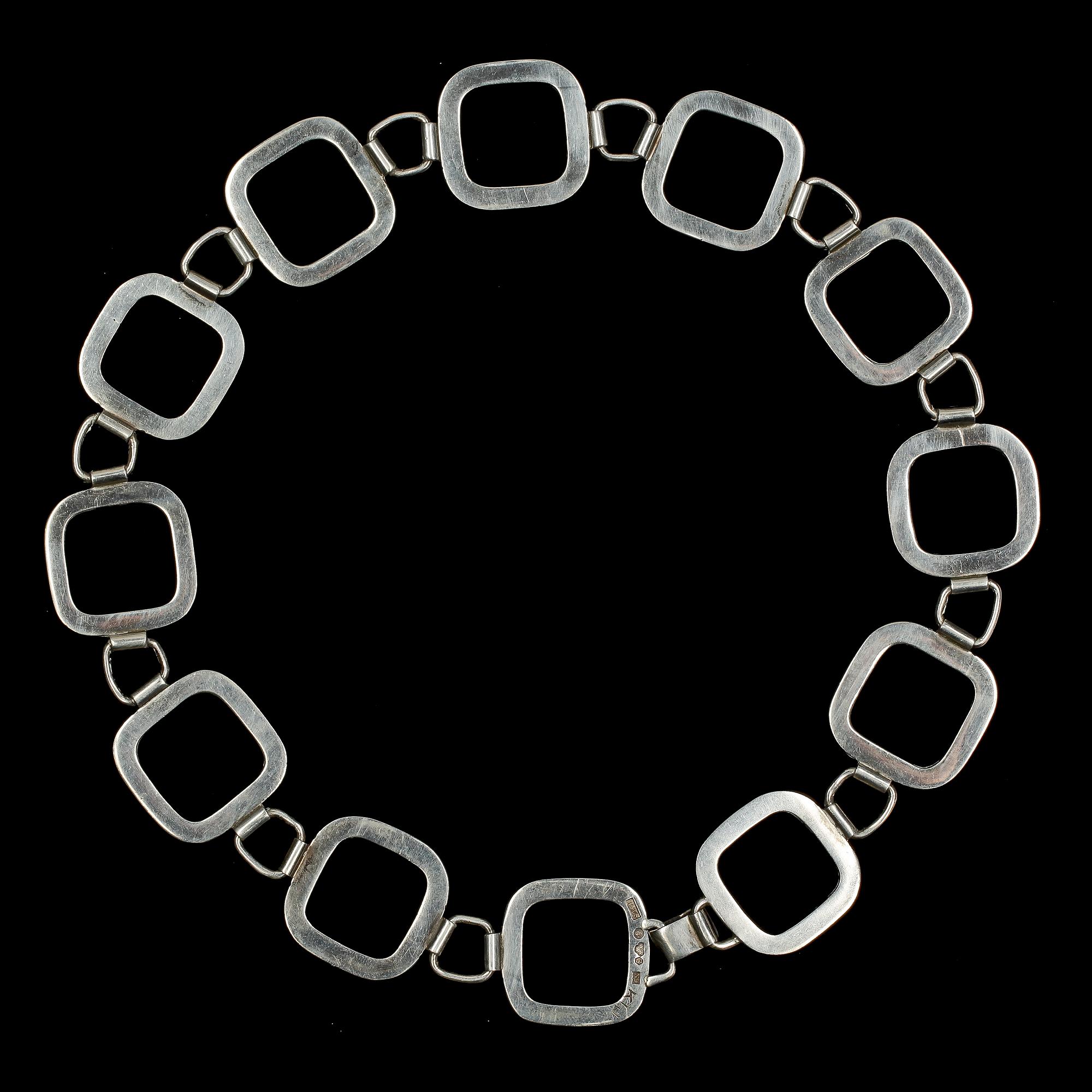 COLLIER, silver, Högberg & Co, Göteborg, 1963. Ca 100 gr.