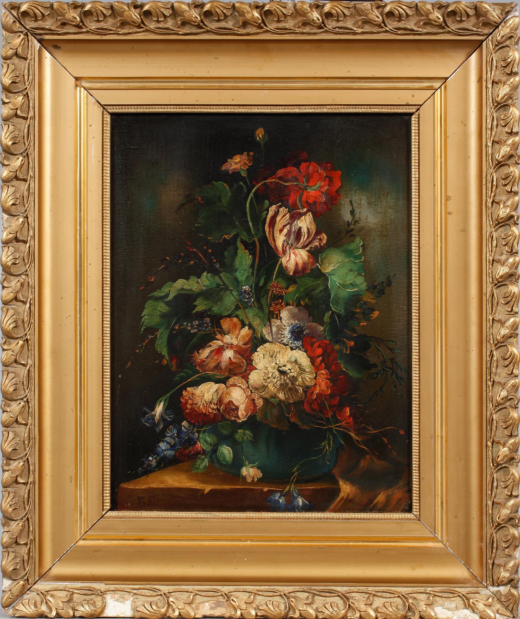 OKÄND KONSTNÄR, olja på duk, 1900-talets första hälft, monogramsignerad R.M.