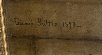 EDWARD PRITTIE, olja på duk, signerad och daterad 1878.