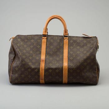 a LOUIS VUITTON "keepall 50" bag.