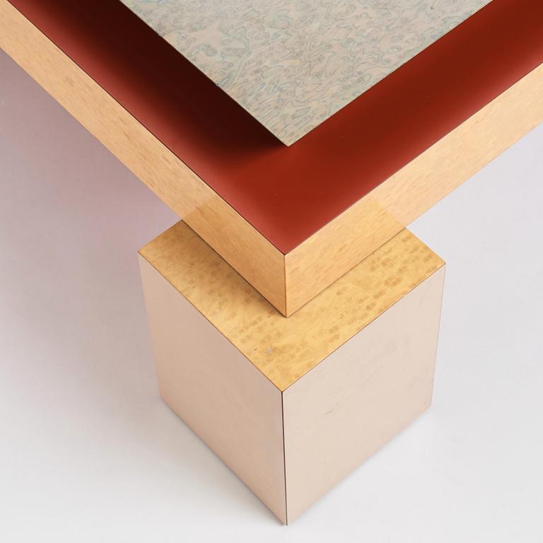 Ettore Sottsass, a "Holebid" coffee table, Memphis, Italy, post 1984.