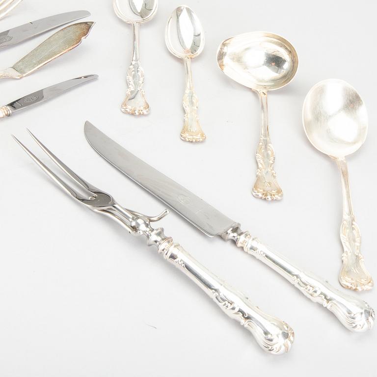 CG HALLBERG bestick ca 153 dlr, silver "Olga" Stockholm 1940/50-tal.