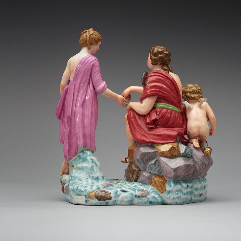 A large Royal Copenhagen porcelain figure group, Denmark, 1780's.