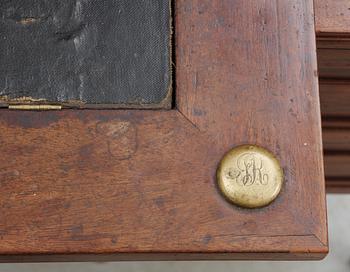 A French Directoire late 18th century mahogany cylinder bureau.