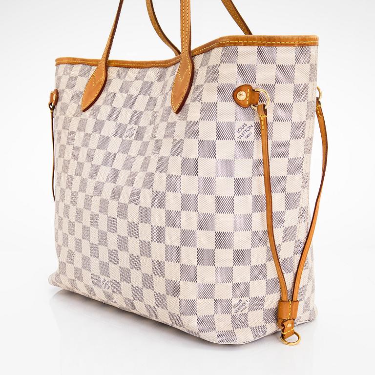 Louis Vuitton, A Damier azur "Neverfull MM" bag, 2012.