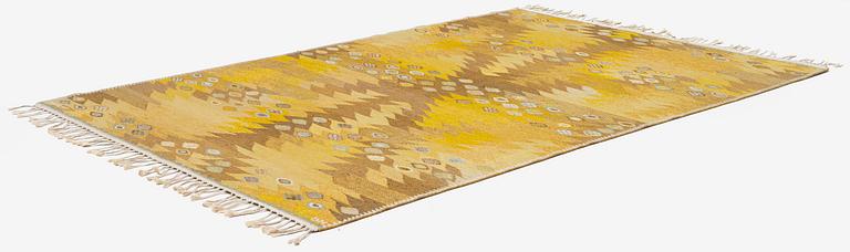 Barbro Nilsson, a carpet, 'Tånga gul', tapestry weave, x  cm, signed AB MMF BN.