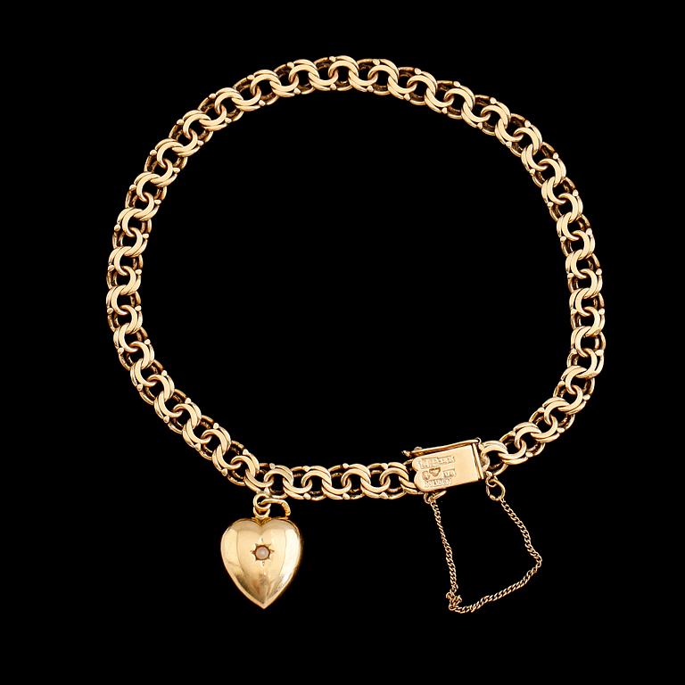 ARMBAND, 18 k guld, Bolidenguld, JP Stockholm 1948. Vikt 12,6 g.