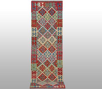 A runner carpet, Kilim, ca 286 x 84 cm.