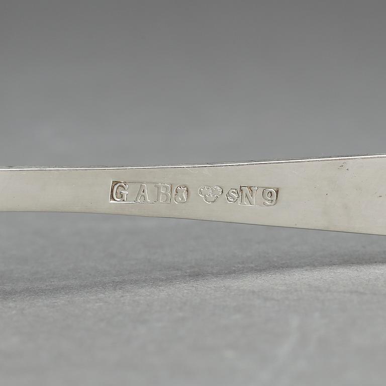 PARTI BESTICK, 27 delar,  silver, bla GAB, Stockholm, 1963. Total vikt ca 404g.