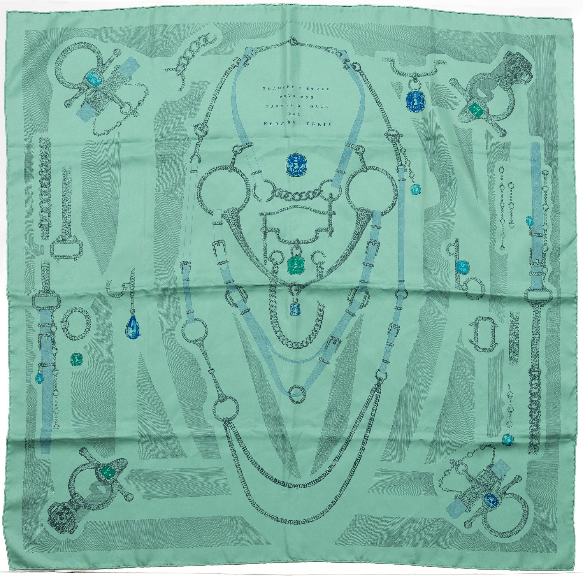 Hermès, scarf, "Etude pour une Parure de Gala".