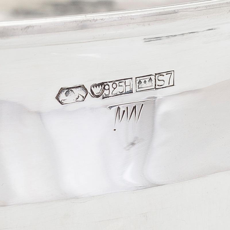 Tapio Wirkkala, skål, TW 341, sterlingsilver, Kultakeskus, Tavastehus 1971. Modellen formgiven 1966.