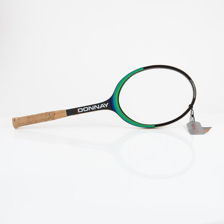 Tennis racket, Signed by Björn Borg. Donnay. Customized Carbonwood, 1982/1983.