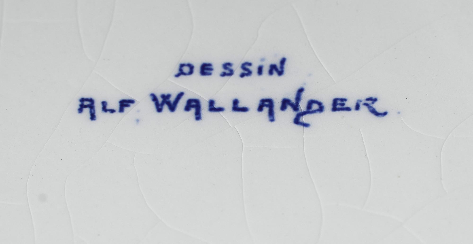 GOLVVAS, flintgods, jugend, Alf Wallander, Rörstrand, tidigt 1900-tal.