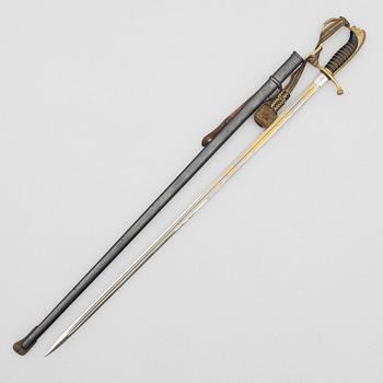 Saber, Swedish, m/1899 for infantry officer with scabbard.