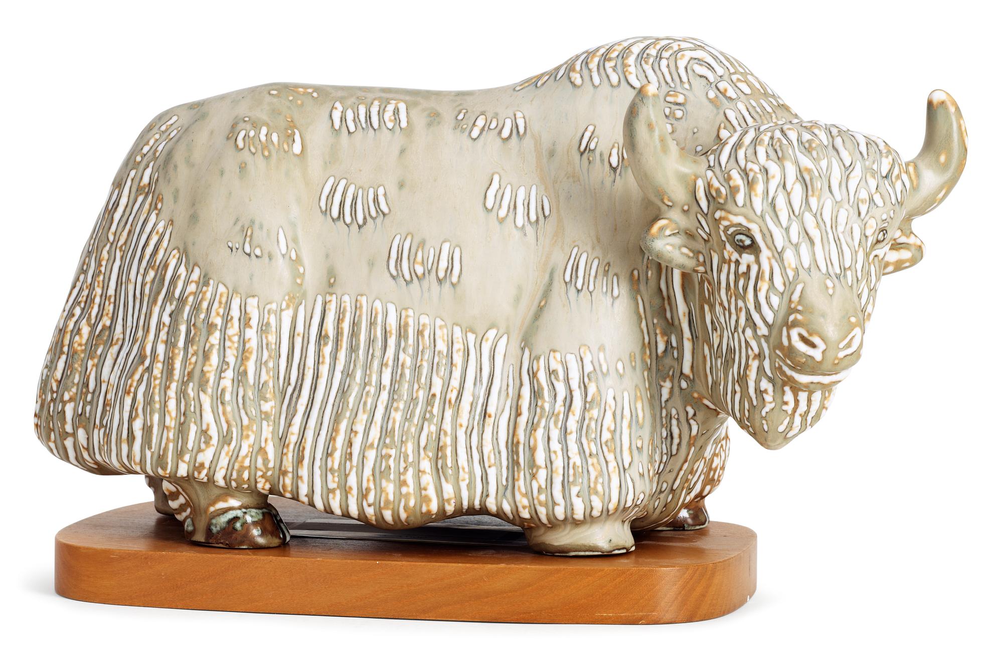 A Gunnar Nylund figure of a yak.