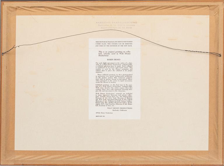 Filmcell från filmen "Robin Hood", Walt Disney.