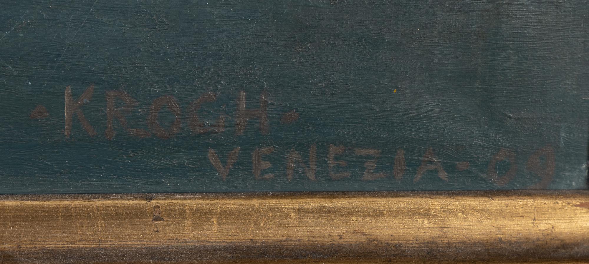 Unknown artist, oil on canvas, signed Krogh and dated Venezia -09.