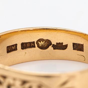 Otto Roland Mellin, Ring, 18K guld och odlad pärla. Helsingfors 1885.