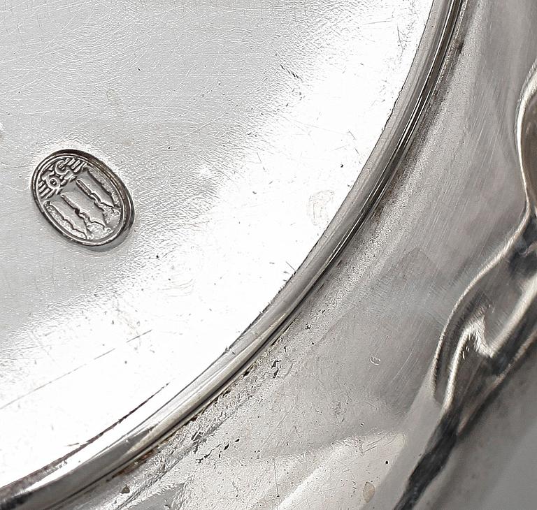 SMÖRPANNOR, 2 st, silver, Danmark 1952. Vikt 208 g.