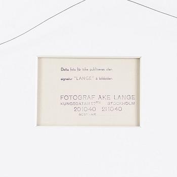 ÅKE LANGE, signerat pressfotografi, silvergelatin, "Gustav V", 1930-tal.