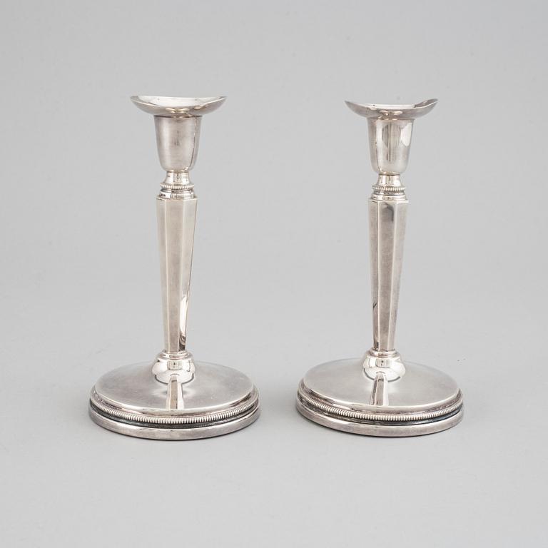 Eric Löfman, a pair of silver candlesticks, silver, Mema, Lidköping 1991.