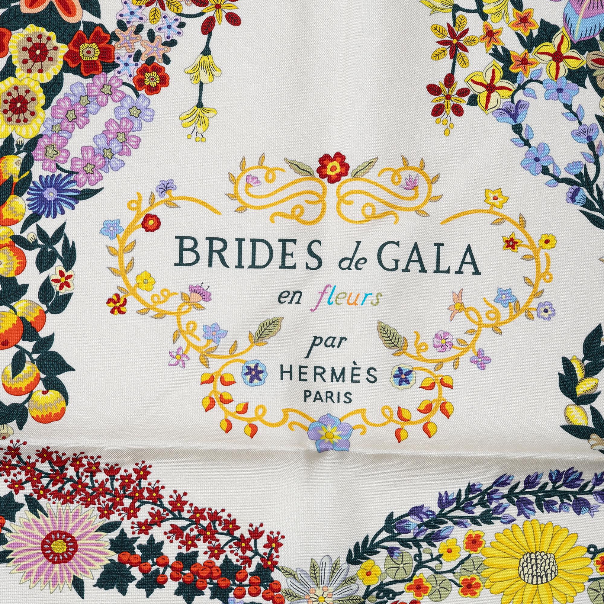 Hermès, scarf, "Brides de Gala en Fleurs".